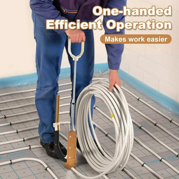 Stainless Steel Flooring Stapler - Heavy-Duty Staple Gun for Wood & Foam Board, 1980 Staples Included, Ergonomic Design