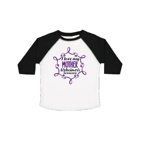 

Inktastic I Love My Mother Alzheimer s Awareness with Purple Hearts Gift Toddler Boy or Toddler Girl T-Shirt
