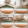 thumbnail image 4 of Small Round Rug 3Ft, Sage Green Orange Ombre Non-Slip Washable Circle Rugs Carpet, Abstract Modern Gradient Indoor Outdoor Rug Floor Mats Throw Runner for Bedroom Living Room Bathroom, 4 of 8