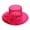 Hot Pink, variant on Tea Party Hats Easter European And Fashion Sun Hat Mesh Lace Flower Sun Hat Outdoor Foldable Large Brim Women's Hat Summer