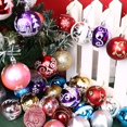 thumbnail image 4 of 24 piezas/caja de bolas navideñas pintadas de rojo dorado, adornos para árbol de Navidad, colgante de bola grande de 6 cm para decoración del hogar, fiesta de Navidad D, 4 of 5