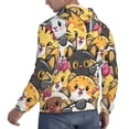 thumbnail image 6 of Balery Cute Cat Cartoon Pattern Mens Hoodie Kangaroo Pocket Hoodie Pullover Hooded Sweatshirt Ideal for Daily Wear Travel and Home-3X-Large, 6 of 7