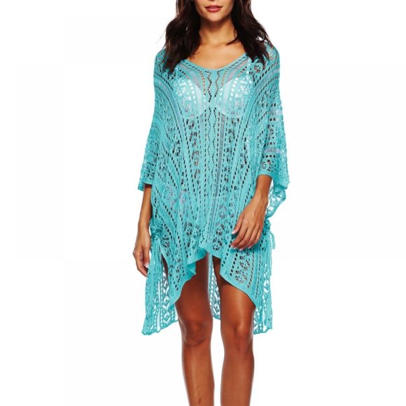 Women Summer Swimwear Cover Ups Crochet Beach Tunic Pareo Beach Cover Up Sexy Swimsuit Hollow Coverup Kaftan Ladies