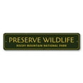 thumbnail image 2 of Preserve Wildlife Novelty Sign, Metal Wall Decor - 4x18 inches, 2 of 4