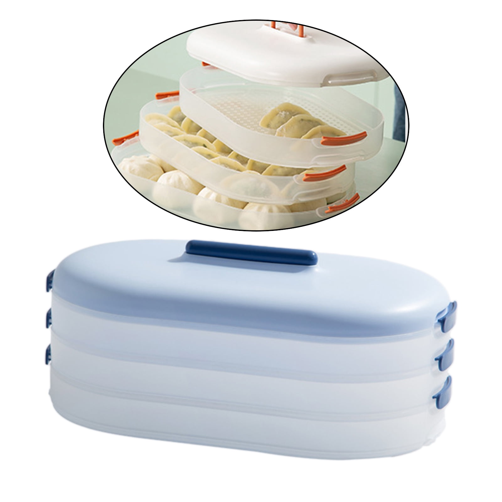 Axioma Freezing Container Fridge Shelf Holder Food Grade blue