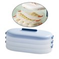 thumbnail image 4 of Contenedor apilable de 3 niveles para congelar alimentos, ideal para dumplings y cereales. azul, 4 of 9