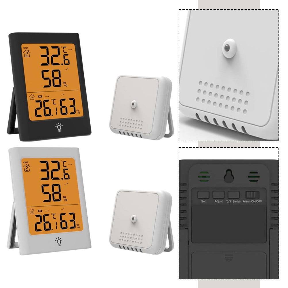 RichLink Wireless Thermometer Electronic Digital Thermometer Thermohygrometer,Black
