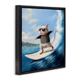 thumbnail image 2 of Stupell Industries Contemporary Cool Surfer Mouse Blue Ocean Waves Black Floating Frame Canvas Art, 18 x 18, by Lucia Heffernan, 2 of 7