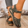 thumbnail image 6 of Womens Sandals Wedge Thick Sole Closed Toe Ankle Straps Hollow Out Slippers Summer Comfort Summer Casual Versatile Solid Color Vacation Slippers, 6 of 10