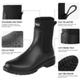 thumbnail image 4 of Waterproof Women's Ankle Boots with Fashion Lug Sole Low Chunky Heel,Black,Size 8, 4 of 9