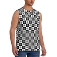 thumbnail image 2 of Daiia Checkerboard With Snowflake 1 Printed Men's Tank Tops,Casual Soft Sleeveless Gym Muscle Shirts Bodybuilding Tee-X-Large, 2 of 8