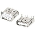 thumbnail image 1 of Uxcell 4-Pin DIP 90 Grados 2.0 Tipo A Puerto USB Femenino PCB 10 Contar, 1 of 3
