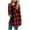 Red, variant on BLTIBY Women's Cardigan Jacket Fall Plaid Shirt Open Front Long Draped Snap Coat Fashion Lightweight Casual Outwear White L