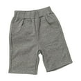 thumbnail image 2 of NAISIBABY Girls Casual Shorts, Solid Color Cotton Elastic Waistband Kids Shorts with Pockets Gray 7-8T, 2 of 3