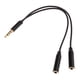 thumbnail image 4 of Cable Adaptador de sonido Negro de 3,5 Mm a 2 para Micrófono Amplificador de Guitarra perfke Cable adaptador de audio 2 en 1, 4 of 7