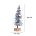 thumbnail image 4 of CIMAXIC christmas 24Pcs Mini Christmas Trees Decoration Fake Snow Frost Trees with Wood Base,2.56"X0.98"X0.98", 4 of 4
