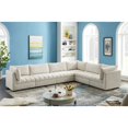 thumbnail image 4 of Meridian Furniture Jacob Cream Velvet Modular Sectional, 4 of 12