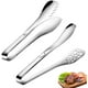 thumbnail image 1 of Silver Stainless Steel Italian Spaghetti Steak Tongs, 1 of 5