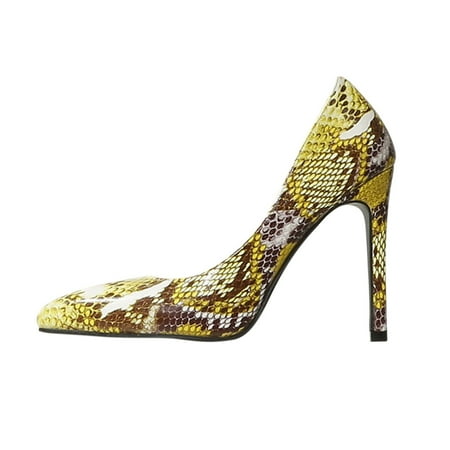 

Cglfd Women S Sandals Casual Super High Heel Snake Pattern Stilettos Pointed Toe Sexy Shoes