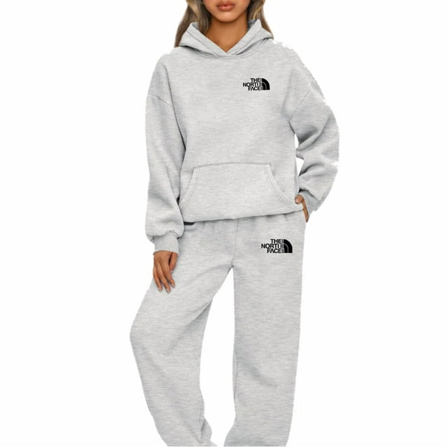 Woman Hoodies Sets Letters Printing Loose Hooded Two Piece Sweatpants Jogger Pants Set Sweatsuit Tracksuit