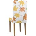 thumbnail image 4 of RYLABLUE Fall Autumn Color Leaves Stretch Chair Cover Protector Seat Slipcover for Dining Room Hotel Wedding Party Set of 4, 4 of 5
