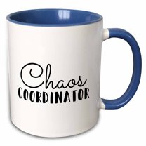 3drose, Chaos Coordinator. Black Lettering on White Background., 11oz Two-tone Blue Mug