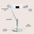 thumbnail image 2 of JONATHAN Y Owen 18" Integrated LED Metal Table Lamp, Chrome, 2 of 6