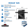 thumbnail image 2 of Napoleon Rogue525 Propane Gas BBQ Grill, Black, 2 of 6