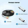 thumbnail image 3 of BigNewPowered 25Feet BNC Video Power Cable Pre-Made All-in-One Camera Video BNC Cable Wire Cord Black Color for Surveillance CCTV Security System with Connectors (BNC Female and BNC to RCA), 3 of 9