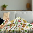 thumbnail image 3 of Cinco de Mayo Soft Flannel Fleece Throw Blanket, Colorful Cartoonish Design Pattern of Mexican Folk Elements on Rays Print, Cozy Plush for Indoor and Outdoor Use, 60" x 80", Multicolor, by Ambesonne, 3 of 5