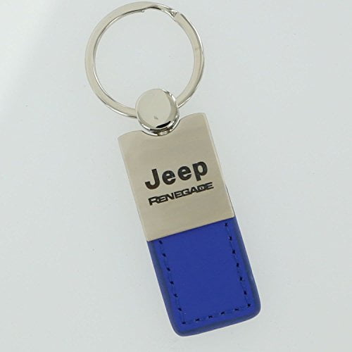 Jeep Renegade Keychain & Keyring - Duo Premium Blue Leather