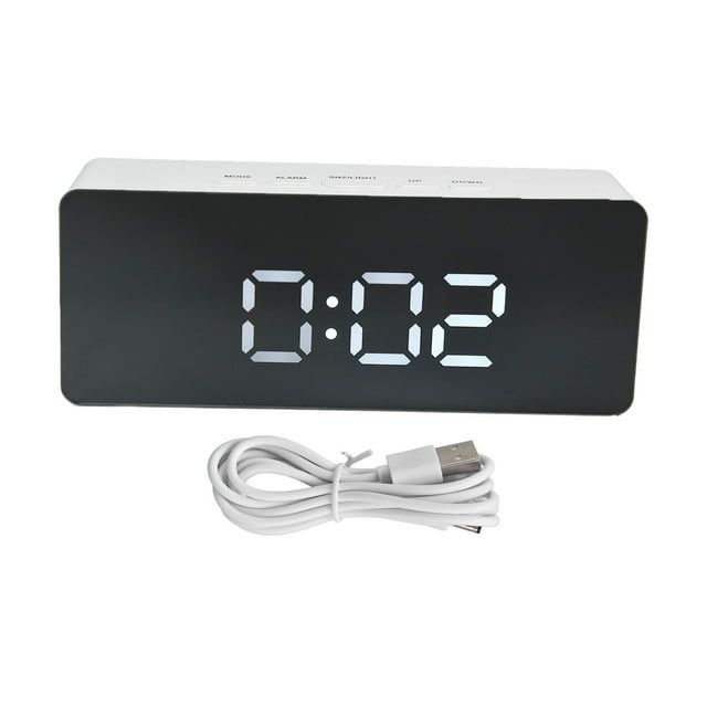 Reloj digital grande NikouMX Reloj LED multifuncional de escritorio USB