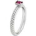 thumbnail image 2 of Created Ruby Sterling Silver Single-Stone Ring, 2 of 7