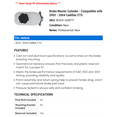 thumbnail image 2 of Brake Master Cylinder - Compatible with 2003 - 2004 Cadillac CTS, 2 of 2