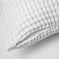 thumbnail image 3 of Waffle Body Pillow Cover White - Cotton Zippered Pillowcase, Machine Washable, 3 of 4