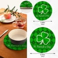 thumbnail image 3 of FREEAMG Saint Patrick Clover Green Plaid Heat Resistant Trivets Potholders 2PCS,Round Cotton Weave Handmade Pot Holder, Non-Slip Hot Mats Kitchen Dining Plate Mat, 3 of 7