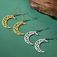 thumbnail image 2 of RSAMD Crescent Moon Dangle Earrings Stainless Steel Women's Earrings Gothic Jewelry-Gold color, 2 of 6