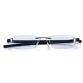 thumbnail image 6 of RSINC Rimless frame/eyeglass/Spectacle, Optical, Prescription, For Men And Women, Modern, Unisex, Business, Collage, Fashion, School, Ladies, Sports Tag Silver Black 5069-51-18-140, 6 of 9