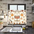 thumbnail image 4 of Yayeee Kitchen Curtains Tier Pair Light Filtering 27"x24" Rod Pocket Short Cafe Window Panel, Fall Beige Pumpkin, 4 of 7