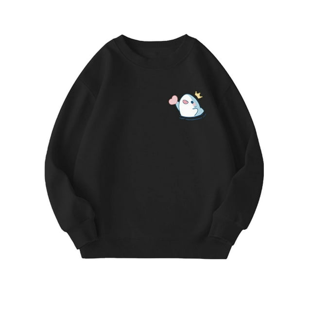 Girl's Cute Cartoon Graphic Sweatshirt Crewneck Long Sleeve Pullovers Tops