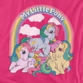 thumbnail image 2 of My Little Pony Retro Under The Rainbow Women's T Shirt, Hot Pink, X-Large, 2 of 6