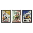 thumbnail image 5 of Kate and Laurel Sylvie Record Player, TV Cat Bed and Chill Out Saturday Framed Canvas Wall Art Set by Rachel Lee of My Dream Wall, 3 Piece Set Black, 5 of 7
