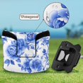 thumbnail image 6 of Haosy Blue White Porcelain with Roses Golf Mallet Putter Cover Strong Magnetic Leather Golf Club Headcover Closure, 6 of 7