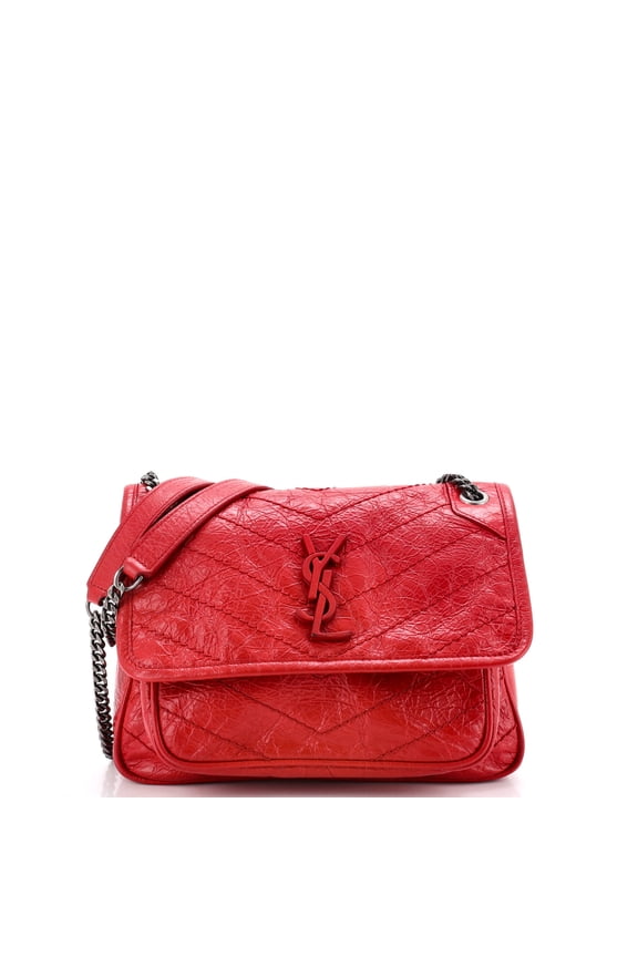 Pre-Owned Niki Chain Flap Bag Matelasse Chevron Leather Baby By Rebag