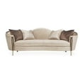 thumbnail image 3 of Michael Amini Villa Cherie Velvet Sofa in Porcini/Hazelnut Brown, 3 of 17