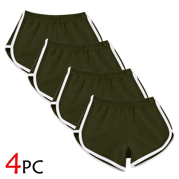 Aueoeo Y2K Shorts Plus Size Short Sets 4Pc Women Casual Summer Sports Shorts Workout Yoga Shorts Active Shorts