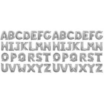 2pcs 16inch Alphabet Foil Balloon A-Z Optional 26 Letters Balloons Birthday Wedding Party Festival Decoration Supplies (Silver)