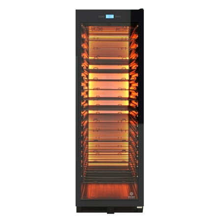 Vinotemp - 141-Bottle Single Zone Wine Cooler with Backlit Panel - Black