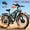 6000W 50MPH 60V 20Ah Green, variant on PUJH 26 Inch Fat Tire Electric Dirt Bike for Adults 6000W Dual Motor 60V 20Ah 50 mph 35-100 miles 200Nm 40 Degree Full Suspension Hydraulic Brake