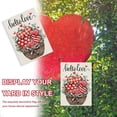 thumbnail image 4 of Hello Love Red Heart Decorative Garden Flag, Valentine''s Day Leaves Plaid Stripes Basket Yard Outside Decorations, Anniversary Wedding Farmhouse Outdoor Small Home Decor Double Sided 12.5x18, 4 of 6